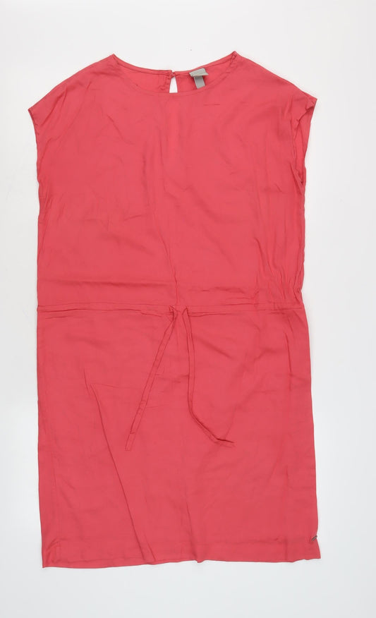 Bench Women's Pink Red Polyester Shift Dress Size S