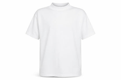 Hippo Men's White Mock Neck T-Shirt M