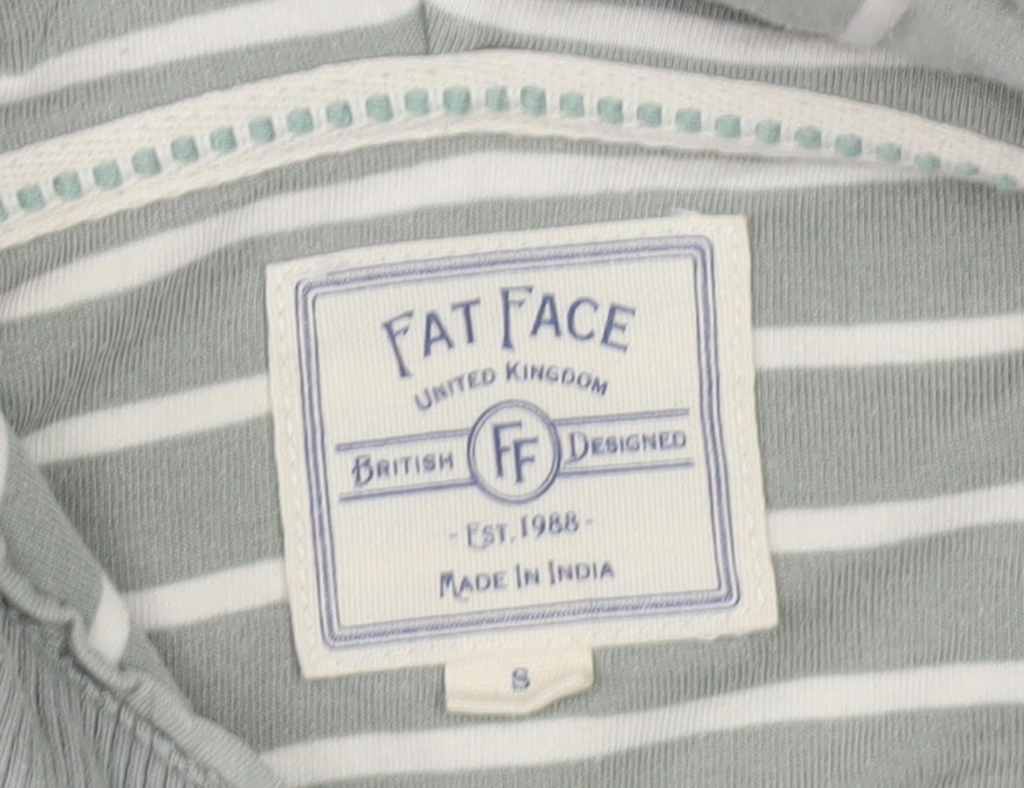 Womens UK Size S Fat Face Grey Pullover Hoodie