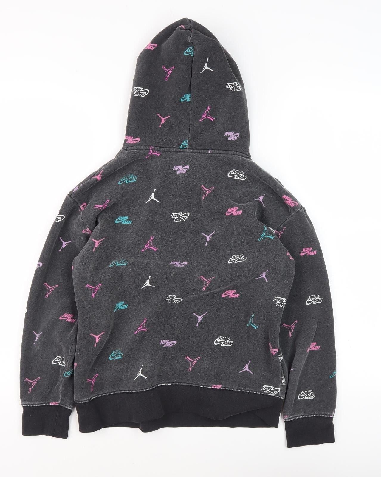 Jordan Girls' Black Graphic Hoodie 12-13 Years