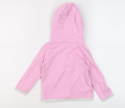 Looney Tunes Girls Pink Full Zip Hoodie, Size 1-2 Years, Casual