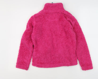 Gelert Girls Pink Fleece Hoodie 11-12 Yrs 1/4 Zip Outdoor Hiking