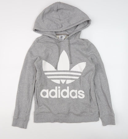 Adidas Women's Grey Pullover Hoodie XS