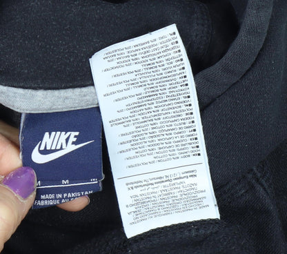 Mens UK Size M Nike Black Pullover Hoodie