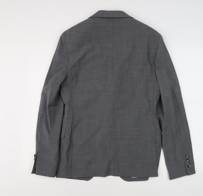 Mens UK Size 38 Moss London Regular Grey Suit Jacket