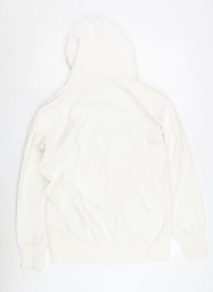 Mens UK Size L Champion White Pullover Hoodie