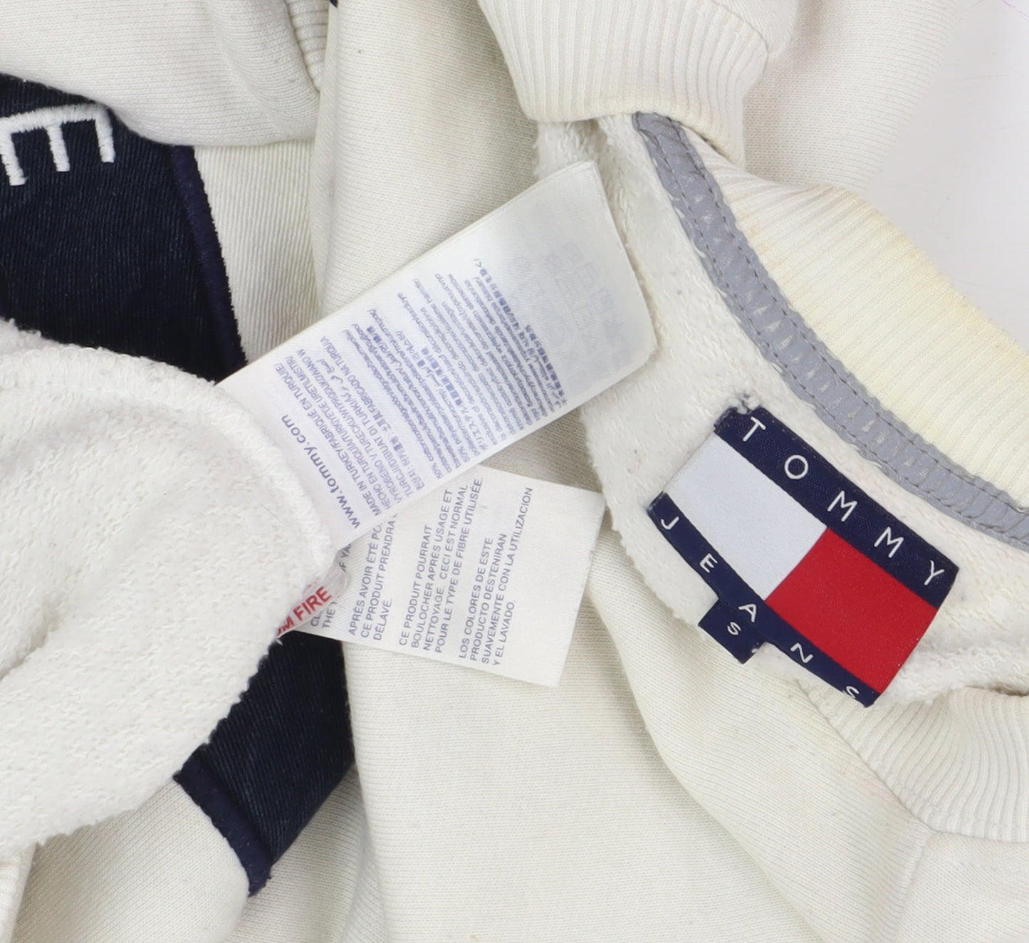 Tommy Jeans Men’s White Logo Sweatshirt Pullover