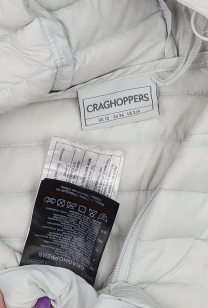 Womens UK Size 10 Craghoppers White Puffer Jacket