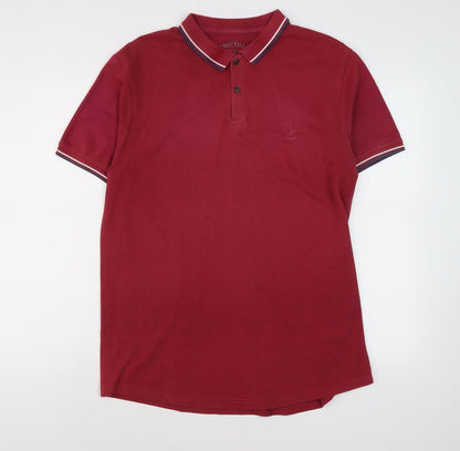 Firetrap Men's Red Polo Shirt XL, Collared Design