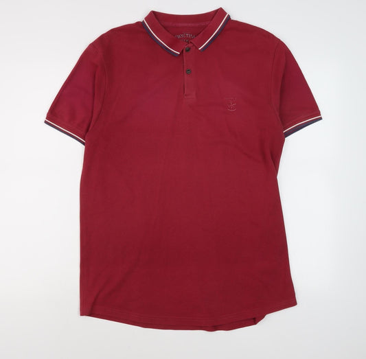 Firetrap Men's Red Polo Shirt XL, Collared Design