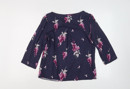 Womens UK Size 2 Laura Ashley Blue Basic Blouse