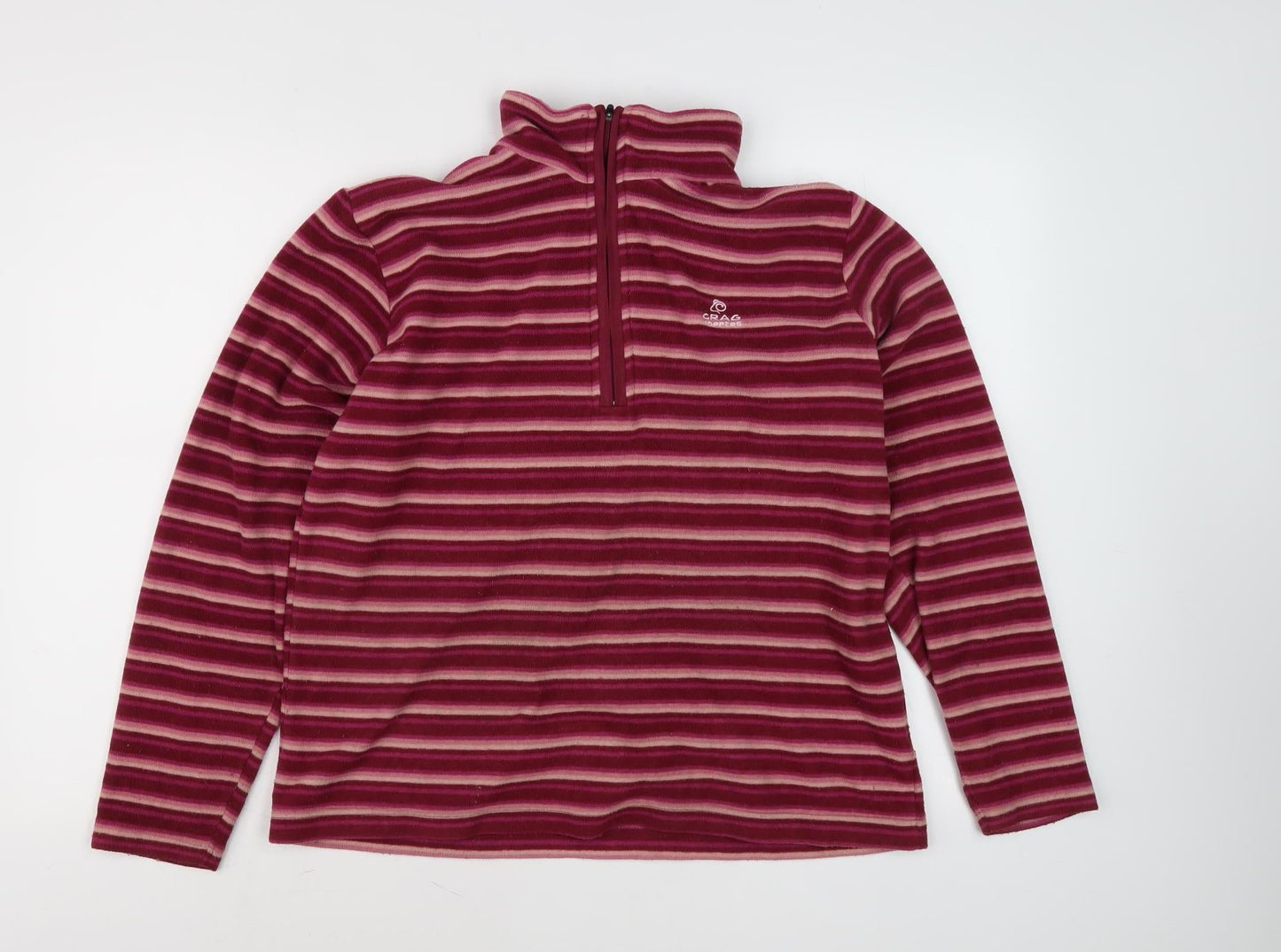 Craghoppers Women's Red Striped Sweatshirt Size 14