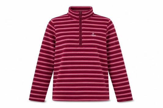 Womens UK Size 14 Craghoppers Red 1/4 Zip Sweatshirt