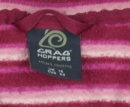 Craghoppers Women's Red Striped Sweatshirt Size 14