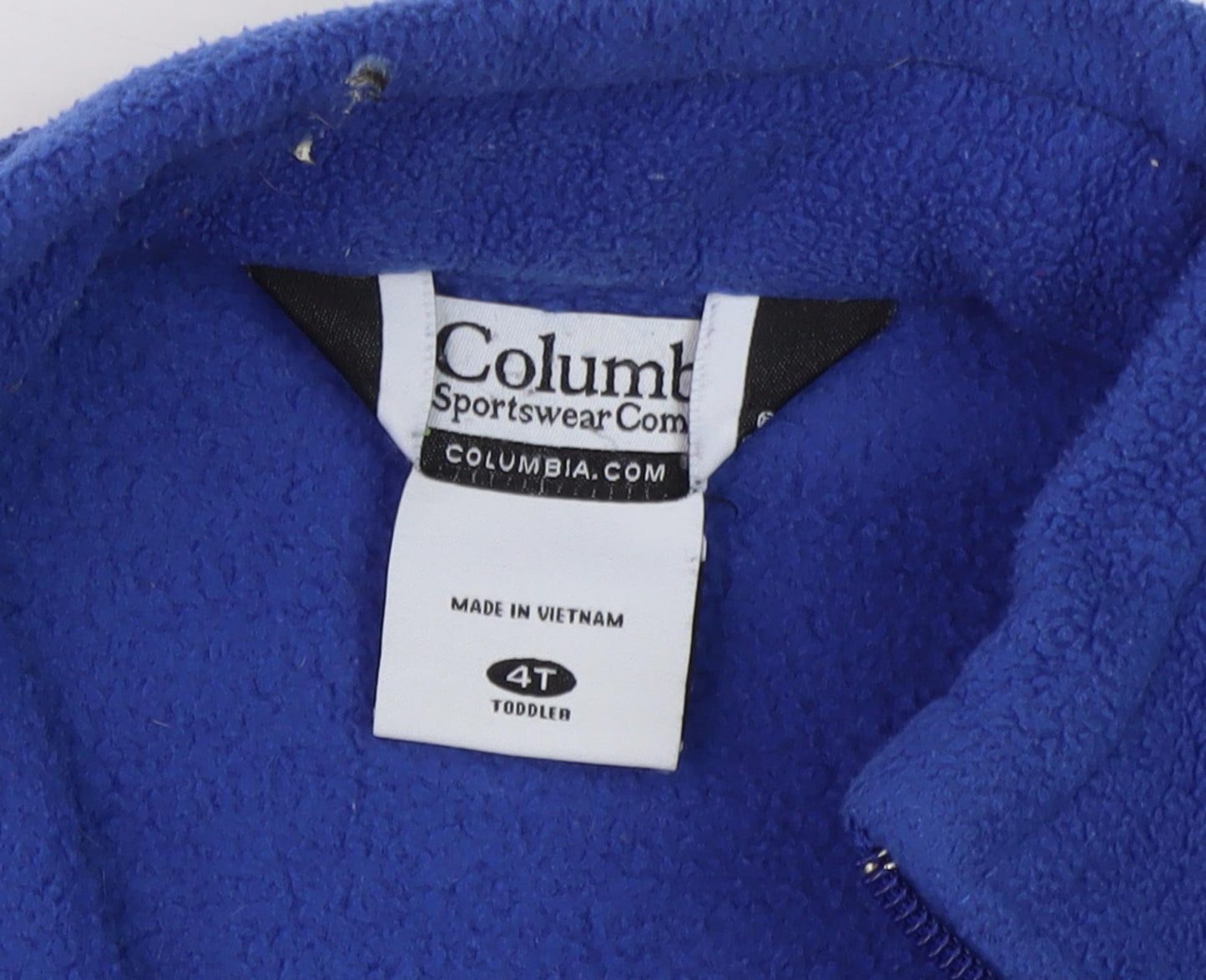 Columbia Boys Blue Fleece Jacket, Size 4, Regular Fit