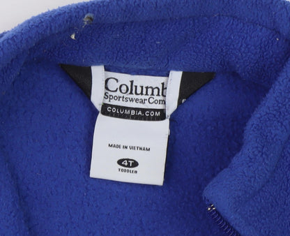 Columbia Boys Blue Fleece Jacket, Size 4, Regular Fit