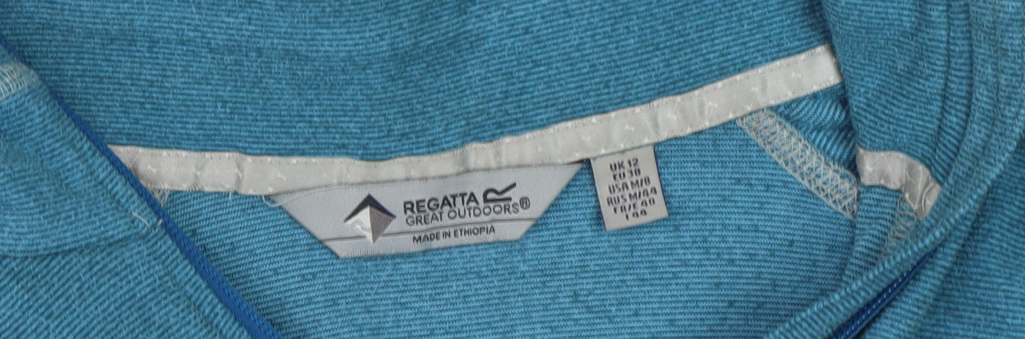 Regatta Women's Blue Sweatshirt, Size 12, 1/4 Zip