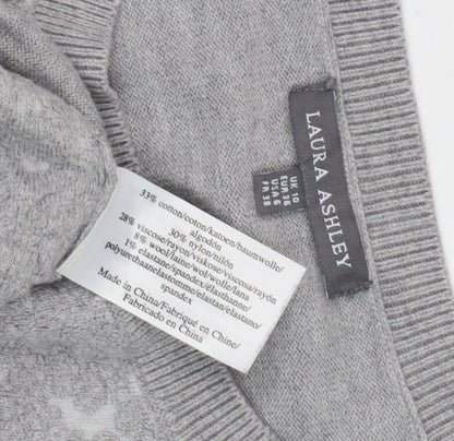 Laura Ashley Women's Grey Pullover Jumper Size 10