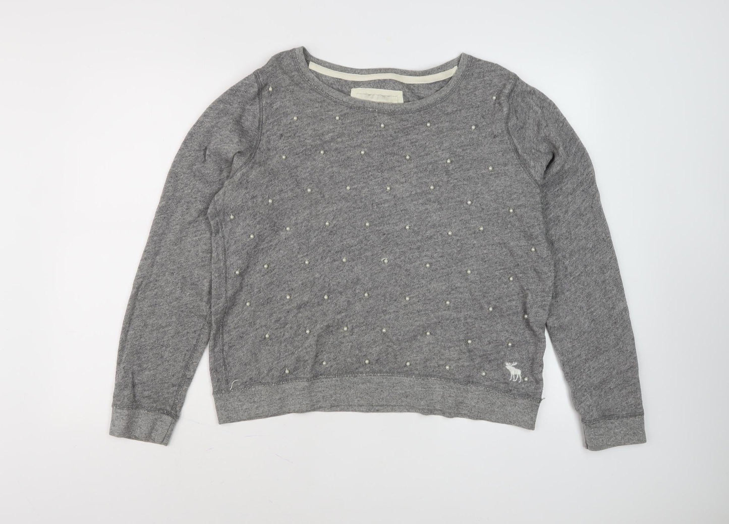 Abercrombie & Fitch Women's Grey Pullover Sweatshirt L