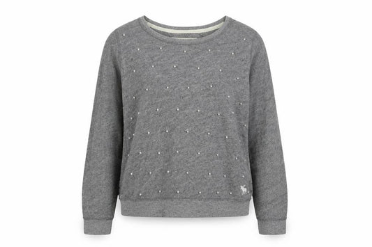 Womens UK Size L Abercrombie & Fitch Grey Pullover Sweatshirt