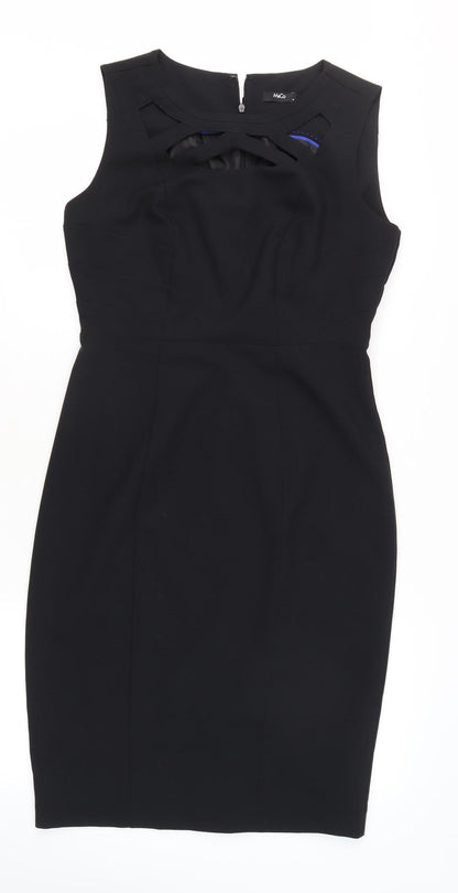 M&Co Women's Black Sleeveless Dress, Size 10