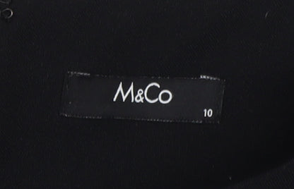 M&Co Women's Black Sleeveless Dress, Size 10