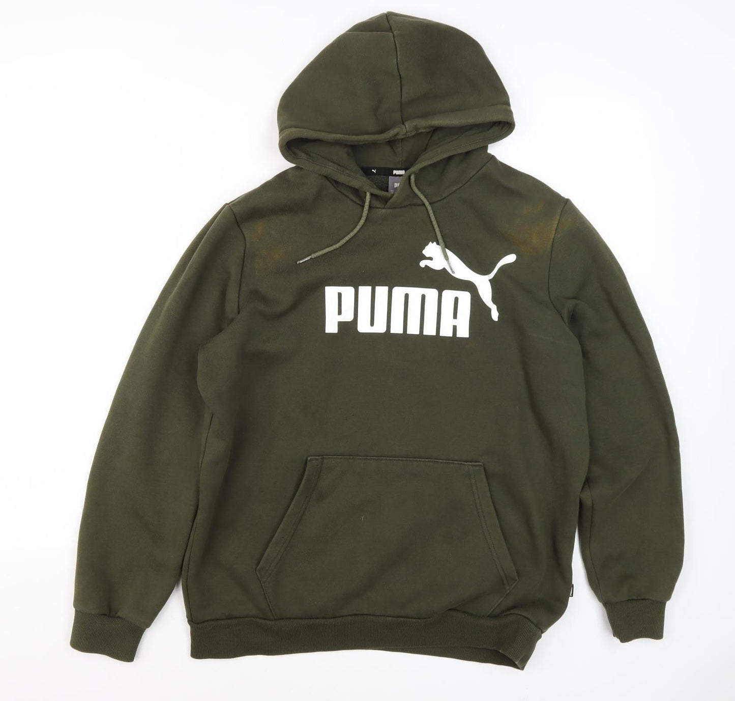 Mens UK Size M PUMA Green Pullover Hoodie