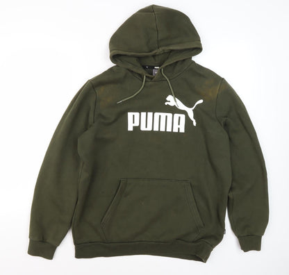 Mens UK Size M PUMA Green Pullover Hoodie