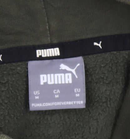 Mens UK Size M PUMA Green Pullover Hoodie