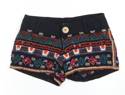 River Island Women’s Black Embroidered Shorts 6