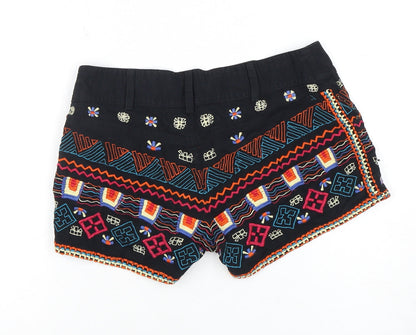 River Island Women’s Black Embroidered Shorts 6