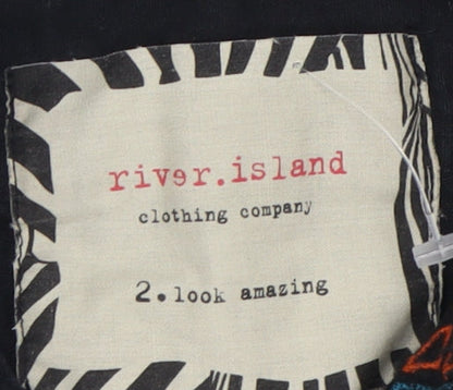 River Island Women’s Black Embroidered Shorts 6