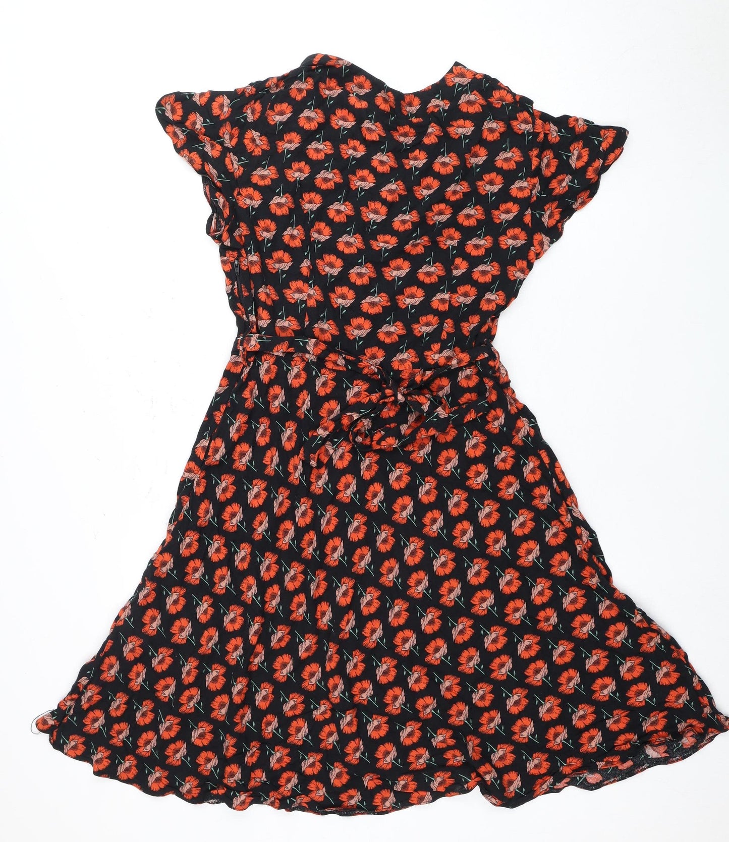 Dorothy Perkins Women's Black Floral Midi Dress