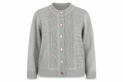 Womens UK Size L Reflect Grey Cardigan Jumper