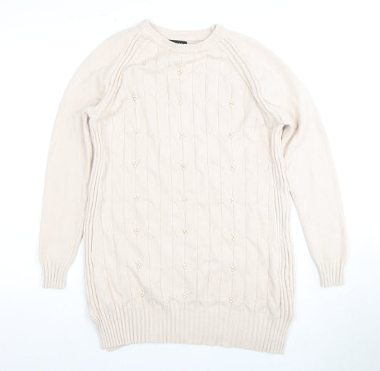 Womens UK Size XL BUISDAEI Beige Pullover Jumper