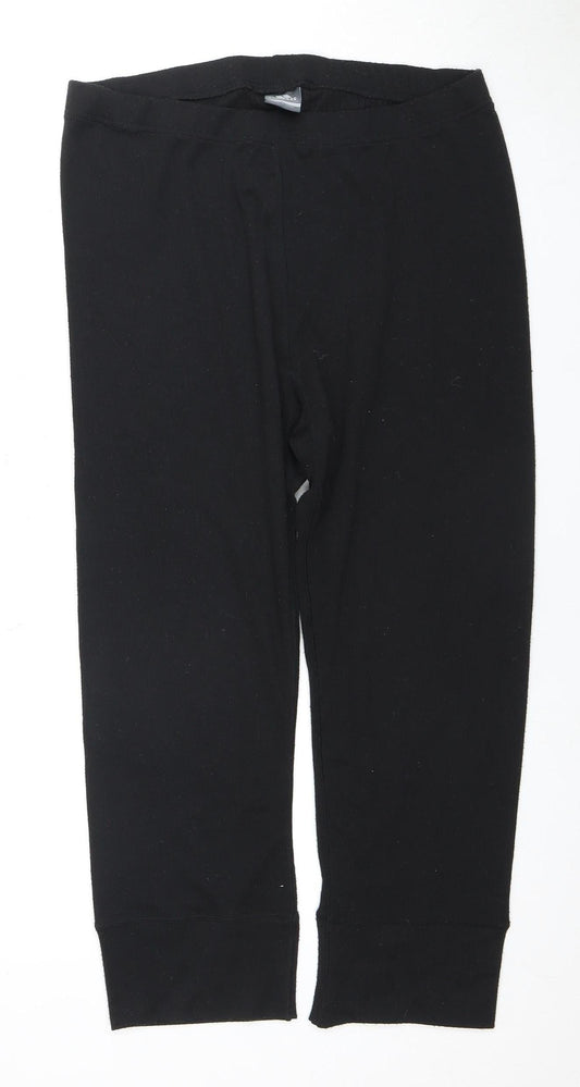 Additional front view of Trespass unisex black trousers l polyester