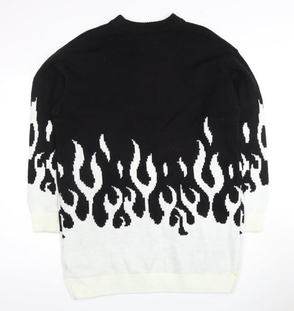 Womens UK Size 12 H&M Divided Black Pullover Jumper