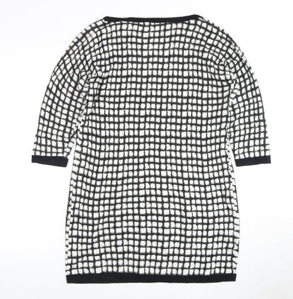 Next Women's Black Geometric Dress, Size 16