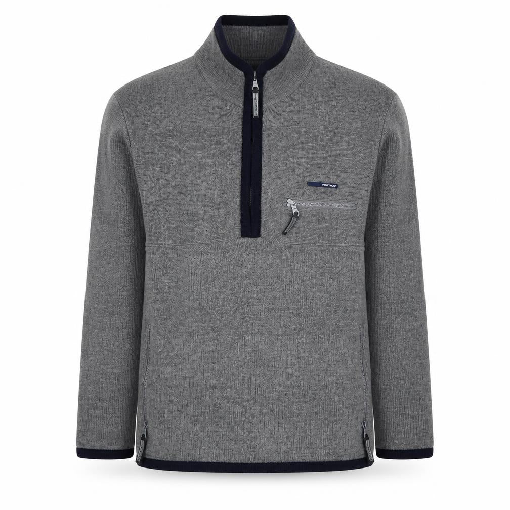 Mens UK Size L Firetrap Grey Full Zip Jumper