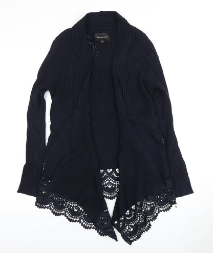 Womens UK Size S/M Anonymous Blue Cardigan Jumper