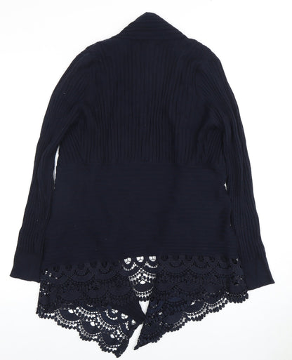 Womens UK Size S/M Anonymous Blue Cardigan Jumper