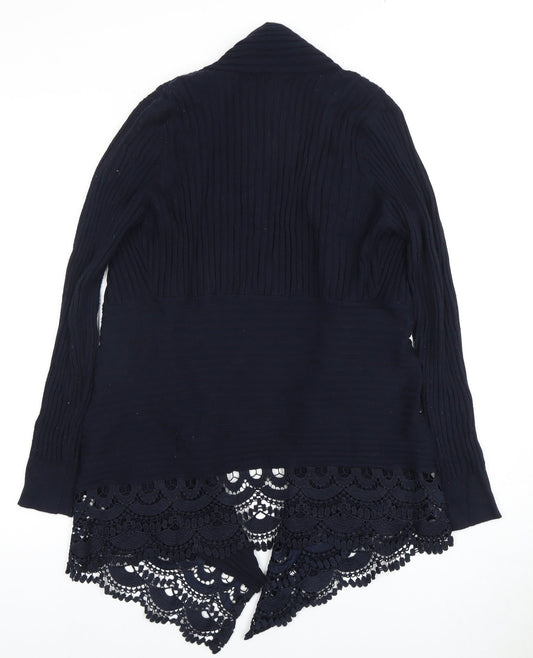 Womens UK Size S/M Anonymous Blue Cardigan Jumper