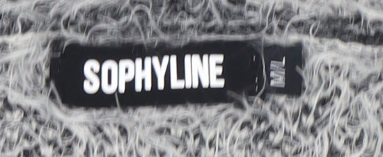 Sophlyline Women's Grey Geometric Cardigan Jumper