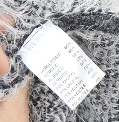 Sophlyline Women's Grey Geometric Cardigan Jumper