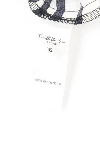 For All the Love Women's Black & White Striped Button-Up Shirt