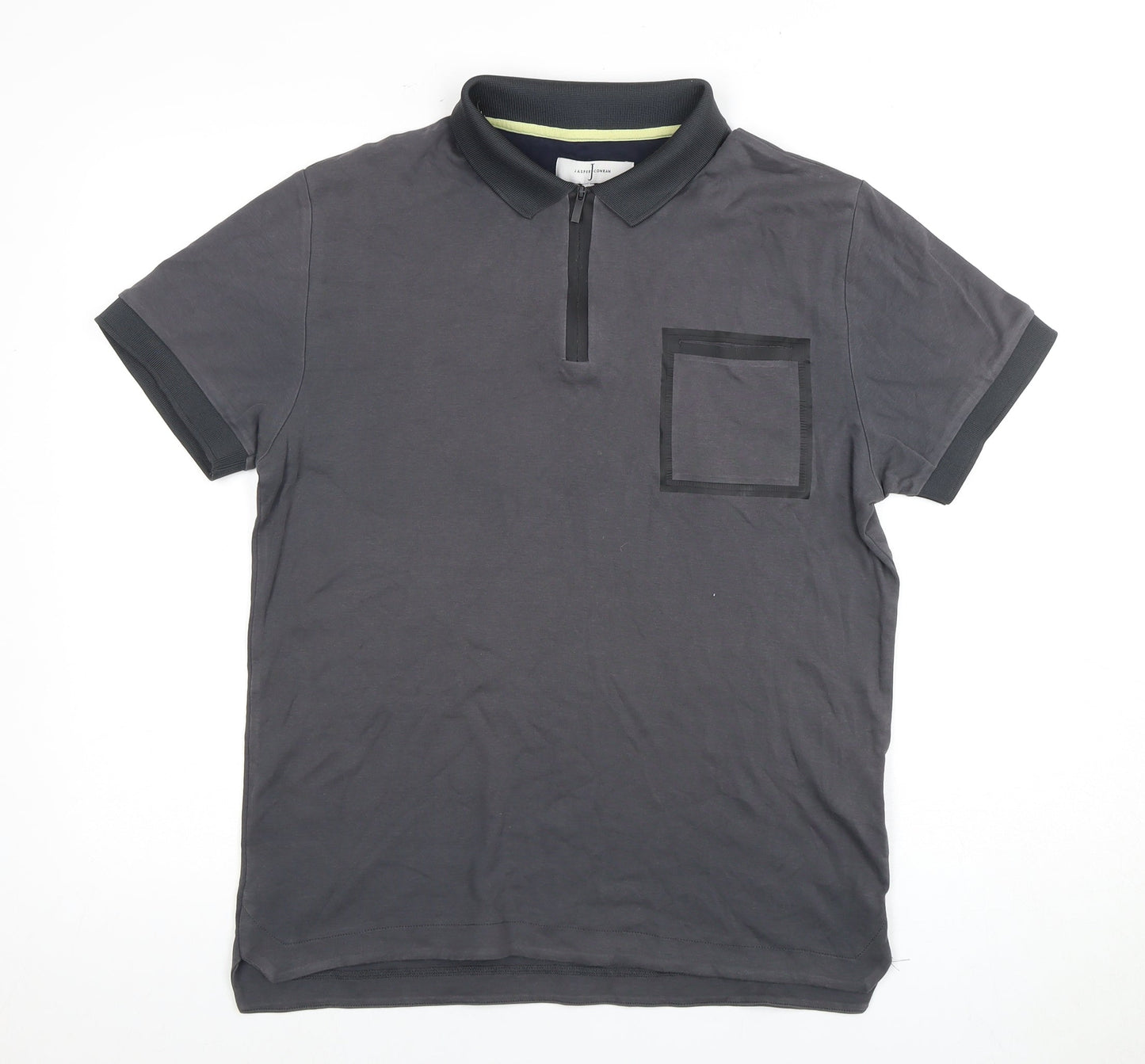 Jasper Conran Men's Grey Polo, M, Relaxed Modern Style