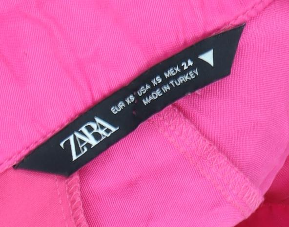 Womens UK Size 4 Zara   Pink Trousers