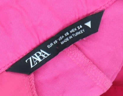 Womens UK Size 4 Zara   Pink Trousers