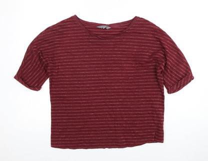 Womens UK Size 10 Principles Red Jersey T-Shirt