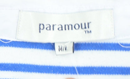 Womens UK Size M Paramour Blue Basic Polo